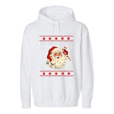 Big Nick Energy Santa Ugly Christmas Sweater Gift Garment-Dyed Fleece Hoodie