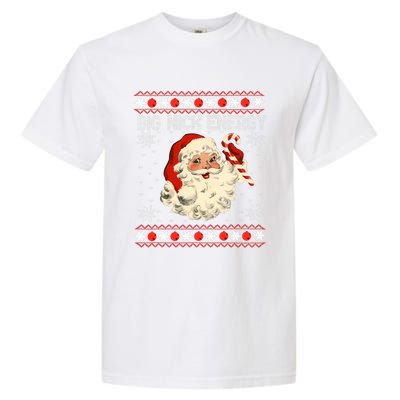 Big Nick Energy Santa Ugly Christmas Sweater Gift Garment-Dyed Heavyweight T-Shirt