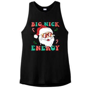 Big Nick Energy Santa Claus Funny Christmas Ladies PosiCharge Tri-Blend Wicking Tank