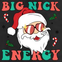Big Nick Energy Santa Claus Funny Christmas 7 Panel Mesh Trucker Snapback Hat