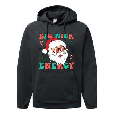 Big Nick Energy Santa Claus Funny Christmas Performance Fleece Hoodie