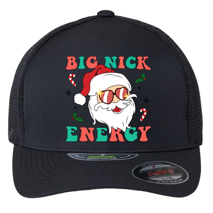 Big Nick Energy Santa Claus Funny Christmas Flexfit Unipanel Trucker Cap