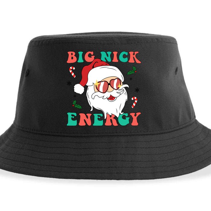 Big Nick Energy Santa Claus Funny Christmas Sustainable Bucket Hat