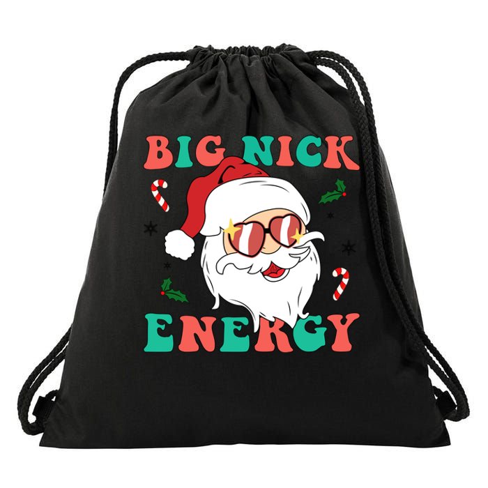 Big Nick Energy Santa Claus Funny Christmas Drawstring Bag