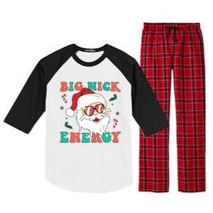 Big Nick Energy Santa Claus Funny Christmas Raglan Sleeve Pajama Set