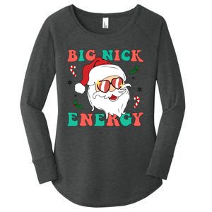 Big Nick Energy Santa Claus Funny Christmas Women's Perfect Tri Tunic Long Sleeve Shirt