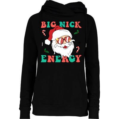 Big Nick Energy Santa Claus Funny Christmas Womens Funnel Neck Pullover Hood