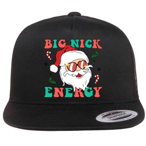 Big Nick Energy Santa Claus Funny Christmas Flat Bill Trucker Hat