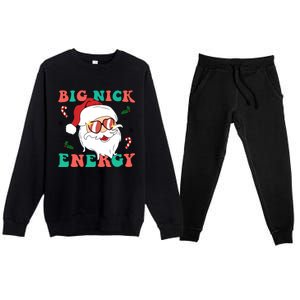 Big Nick Energy Santa Claus Funny Christmas Premium Crewneck Sweatsuit Set