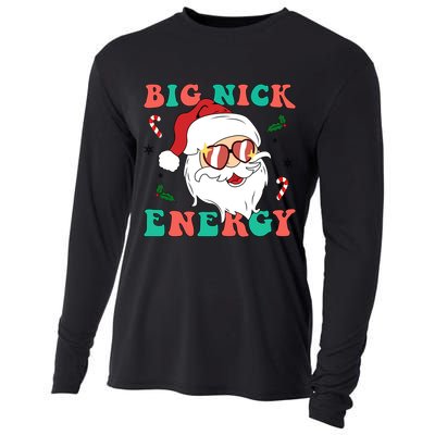 Big Nick Energy Santa Claus Funny Christmas Cooling Performance Long Sleeve Crew