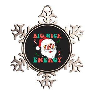 Big Nick Energy Santa Claus Funny Christmas Metallic Star Ornament