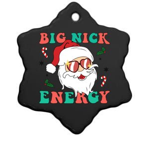 Big Nick Energy Santa Claus Funny Christmas Ceramic Star Ornament