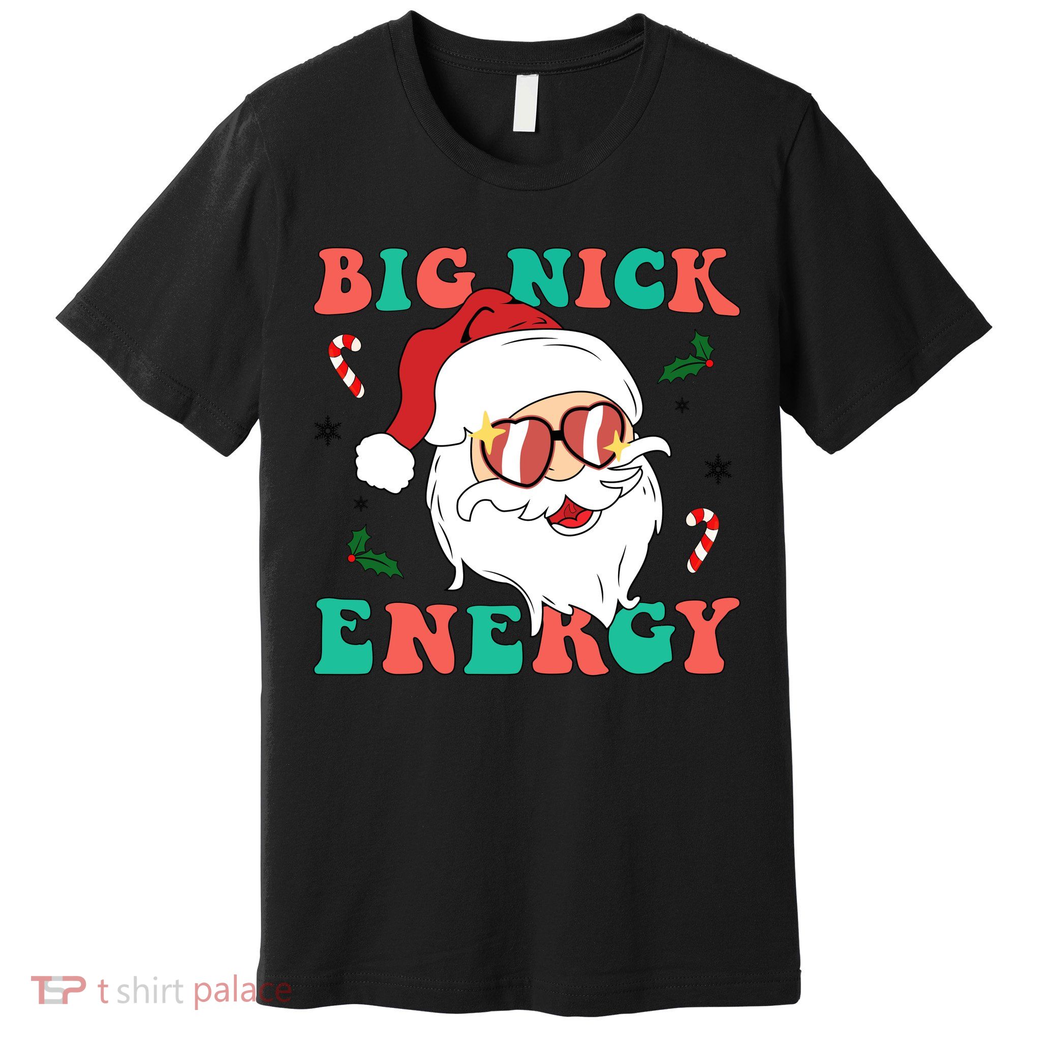 Big Nick Energy Santa Claus Funny Christmas Premium T-Shirt