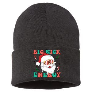 Big Nick Energy Santa Claus Funny Christmas Sustainable Knit Beanie