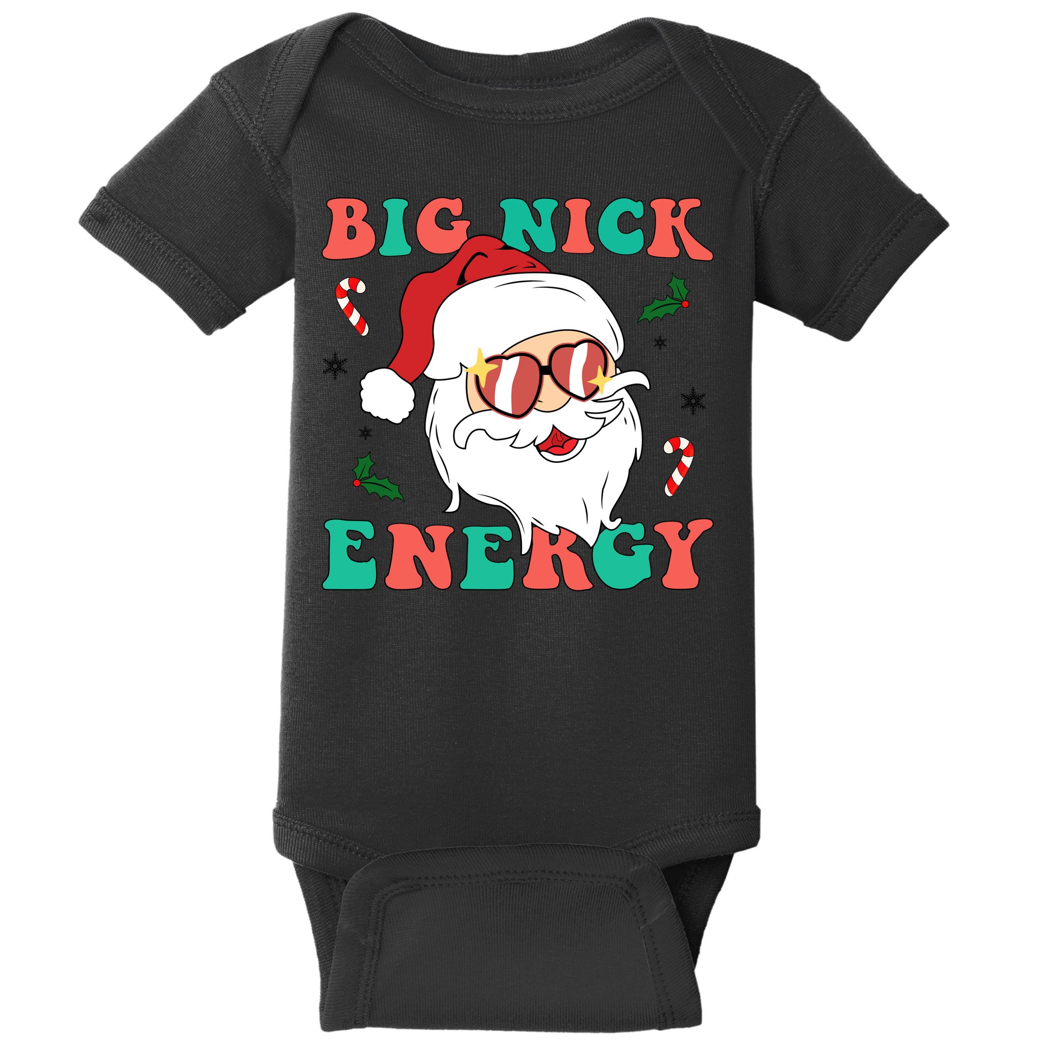 Big Nick Energy Santa Claus Funny Christmas Baby Bodysuit