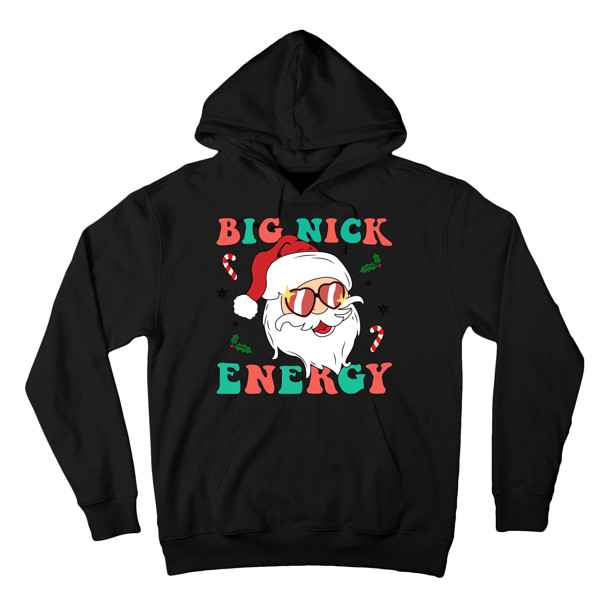 Big Nick Energy Santa Claus Funny Christmas Tall Hoodie