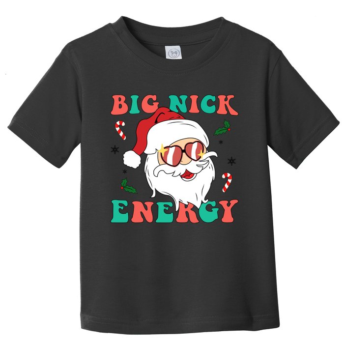 Big Nick Energy Santa Claus Funny Christmas Toddler T-Shirt