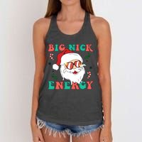 Big Nick Energy Santa Claus Funny Christmas Women's Knotted Racerback Tank