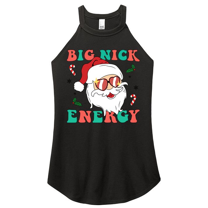 Big Nick Energy Santa Claus Funny Christmas Women's Perfect Tri Rocker Tank