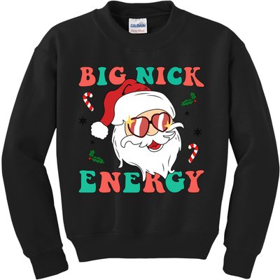 Big Nick Energy Santa Claus Funny Christmas Kids Sweatshirt