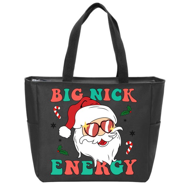 Big Nick Energy Santa Claus Funny Christmas Zip Tote Bag