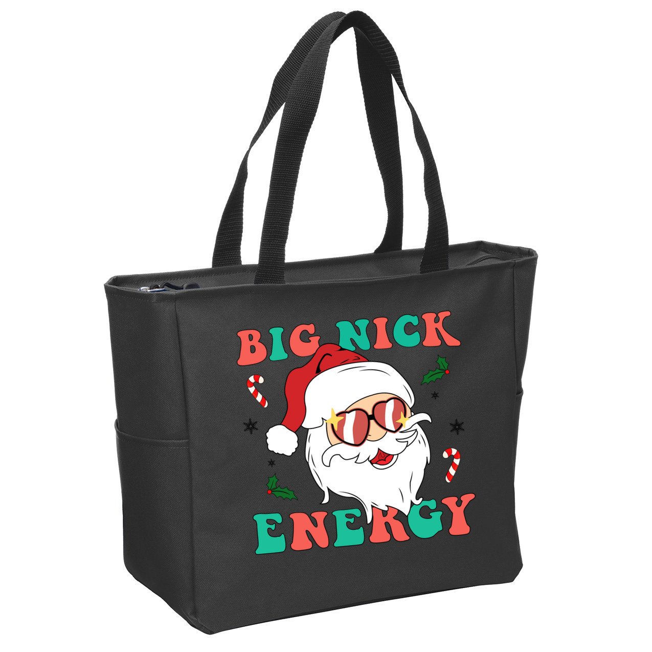 Big Nick Energy Santa Claus Funny Christmas Zip Tote Bag
