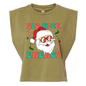 Big Nick Energy Santa Claus Funny Christmas Garment-Dyed Women's Muscle Tee