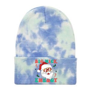 Big Nick Energy Santa Claus Funny Christmas Tie Dye 12in Knit Beanie