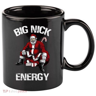 Big Nick Energy Funny Santa Christmas 11oz C Handle Ceramic Mug