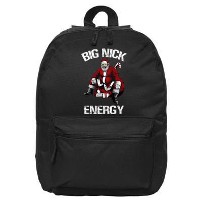 Big Nick Energy Funny Santa Christmas 16 in Basic Backpack