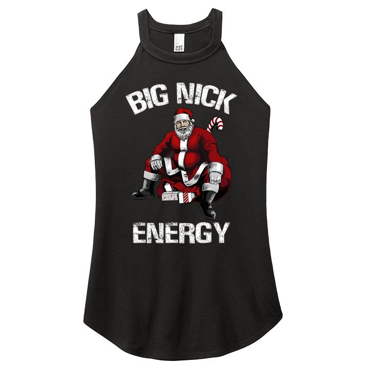 Big Nick Energy Funny Santa Christmas Women's Perfect Tri Rocker Tank