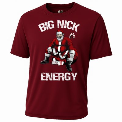 Big Nick Energy Funny Santa Christmas Cooling Performance Crew T-Shirt