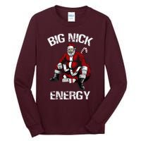 Big Nick Energy Funny Santa Christmas Tall Long Sleeve T-Shirt