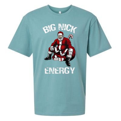 Big Nick Energy Funny Santa Christmas Sueded Cloud Jersey T-Shirt