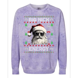 Big Nick Energy Santa Ugly Christmas Sweater Matching Family Gift Colorblast Crewneck Sweatshirt