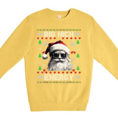 Big Nick Energy Santa Ugly Christmas Sweater Matching Family Gift Premium Crewneck Sweatshirt