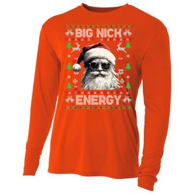 Big Nick Energy Santa Ugly Christmas Sweater Matching Family Gift Cooling Performance Long Sleeve Crew