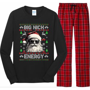 Big Nick Energy Santa Ugly Christmas Sweater Matching Family Gift Long Sleeve Pajama Set