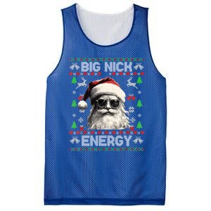 Big Nick Energy Santa Ugly Christmas Sweater Matching Family Gift Mesh Reversible Basketball Jersey Tank