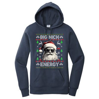 Big Nick Energy Santa Ugly Christmas Sweater Matching Family Gift Women's Pullover Hoodie