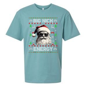 Big Nick Energy Santa Ugly Christmas Sweater Matching Family Gift Sueded Cloud Jersey T-Shirt