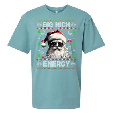 Big Nick Energy Santa Ugly Christmas Sweater Matching Family Gift Sueded Cloud Jersey T-Shirt