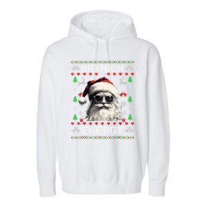 Big Nick Energy Santa Ugly Christmas Sweater Matching Family Gift Garment-Dyed Fleece Hoodie