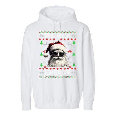 Big Nick Energy Santa Ugly Christmas Sweater Matching Family Gift Garment-Dyed Fleece Hoodie