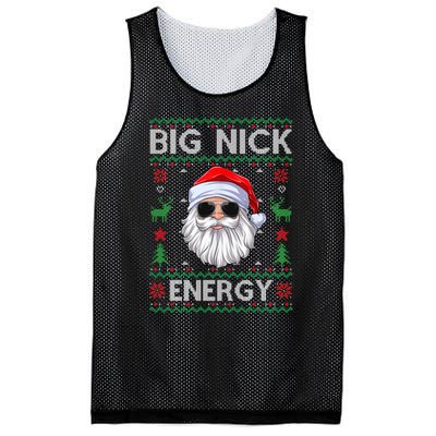 Big Nick Energy Santa Claus Ugly Christmas Sweater Mesh Reversible Basketball Jersey Tank