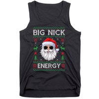 Big Nick Energy Santa Claus Ugly Christmas Sweater Tank Top