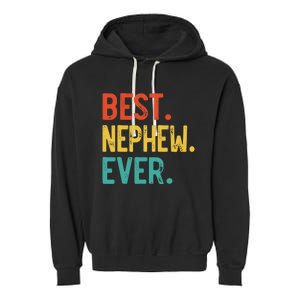 Best Nephew Ever Father's Day Nephew Garment-Dyed Fleece Hoodie