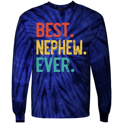 Best Nephew Ever Father's Day Nephew Tie-Dye Long Sleeve Shirt