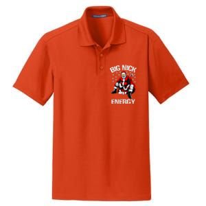 Big Nick Energy Funny Santa Christmas Dry Zone Grid Polo