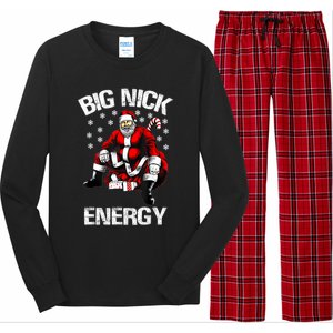 Big Nick Energy Funny Santa Christmas Long Sleeve Pajama Set